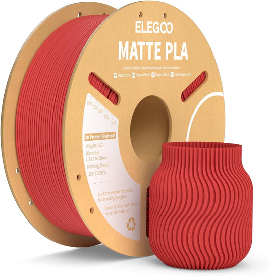 ELEGOO - Filamento PLA mate ROJO RUBY